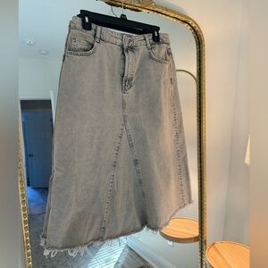 Zara Denim Midi Skirt